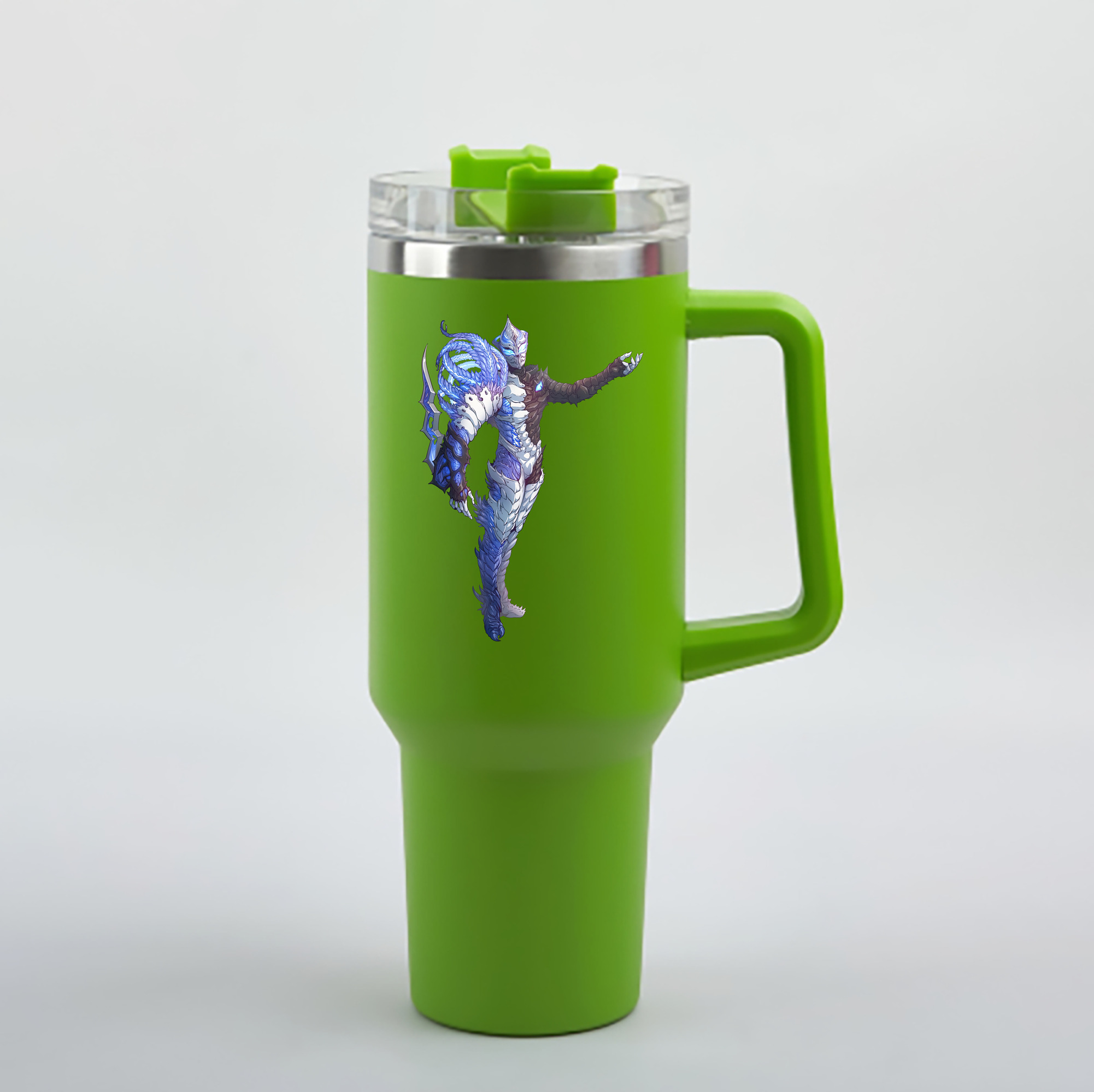 （画像用） ウルトラマン Ultraman 1200mL車用タンブラー - クリスタルステッカー（プラスチックストロー付き）